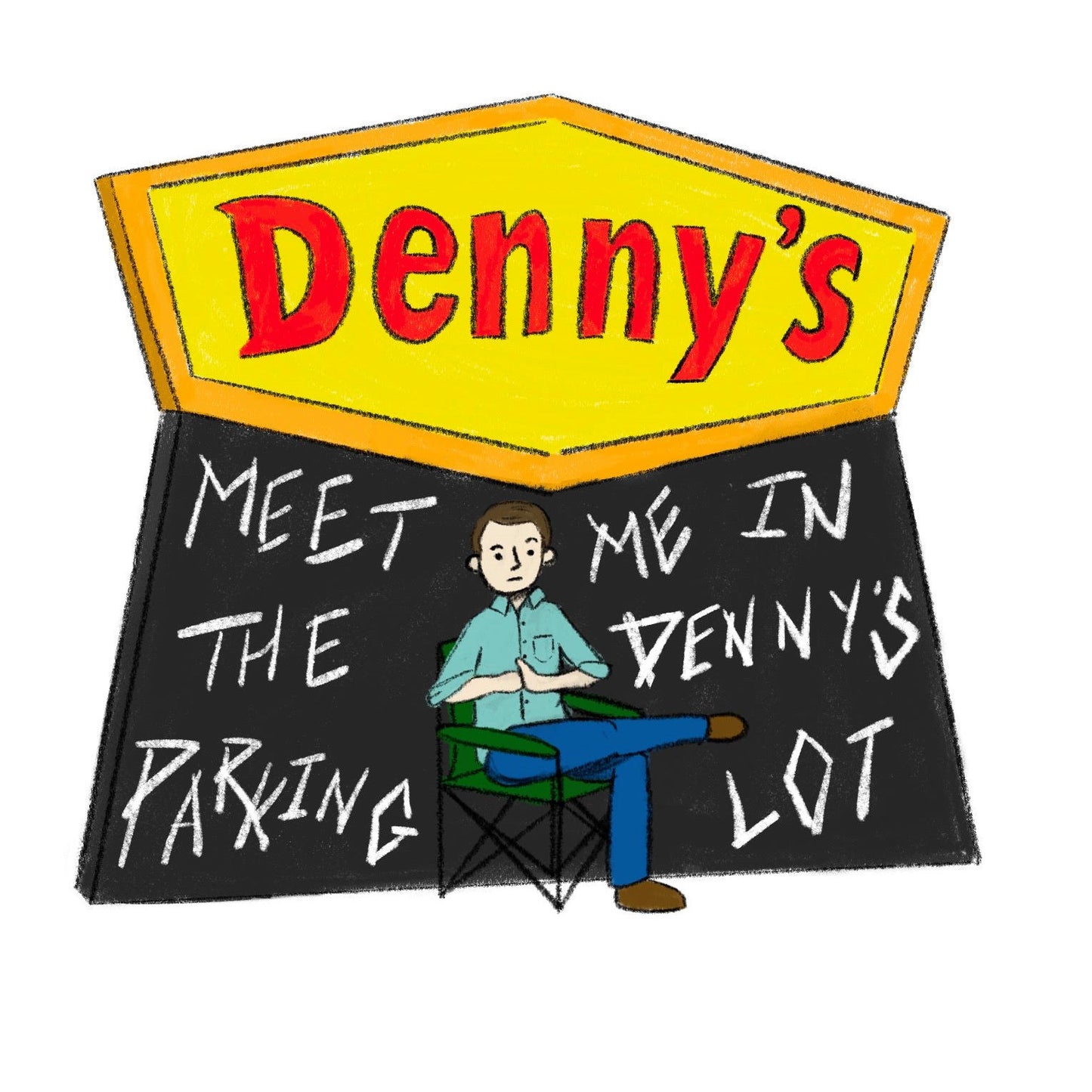 Denny's Parking Lot Sticker