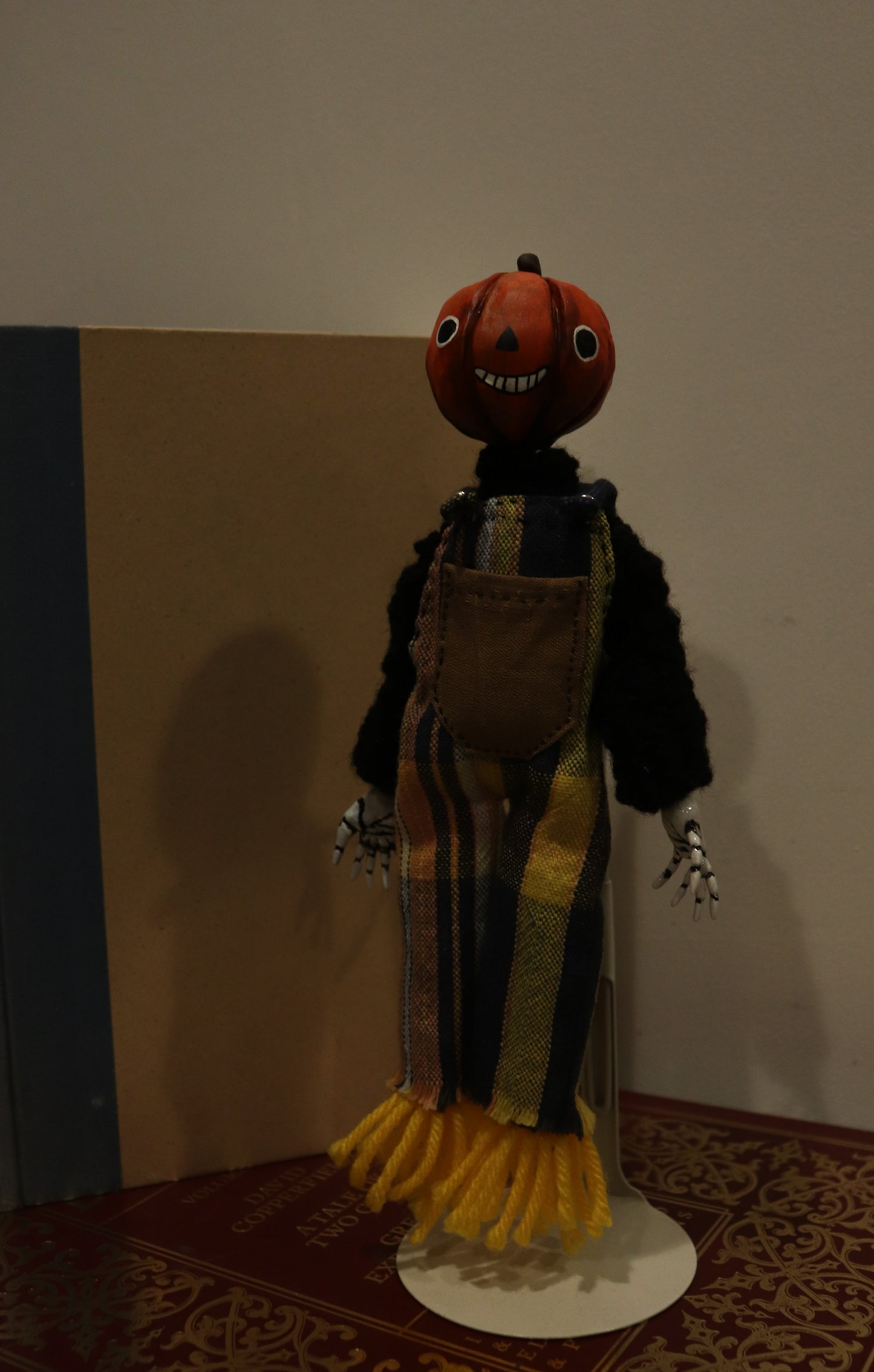 Pumpkin Head Art Doll