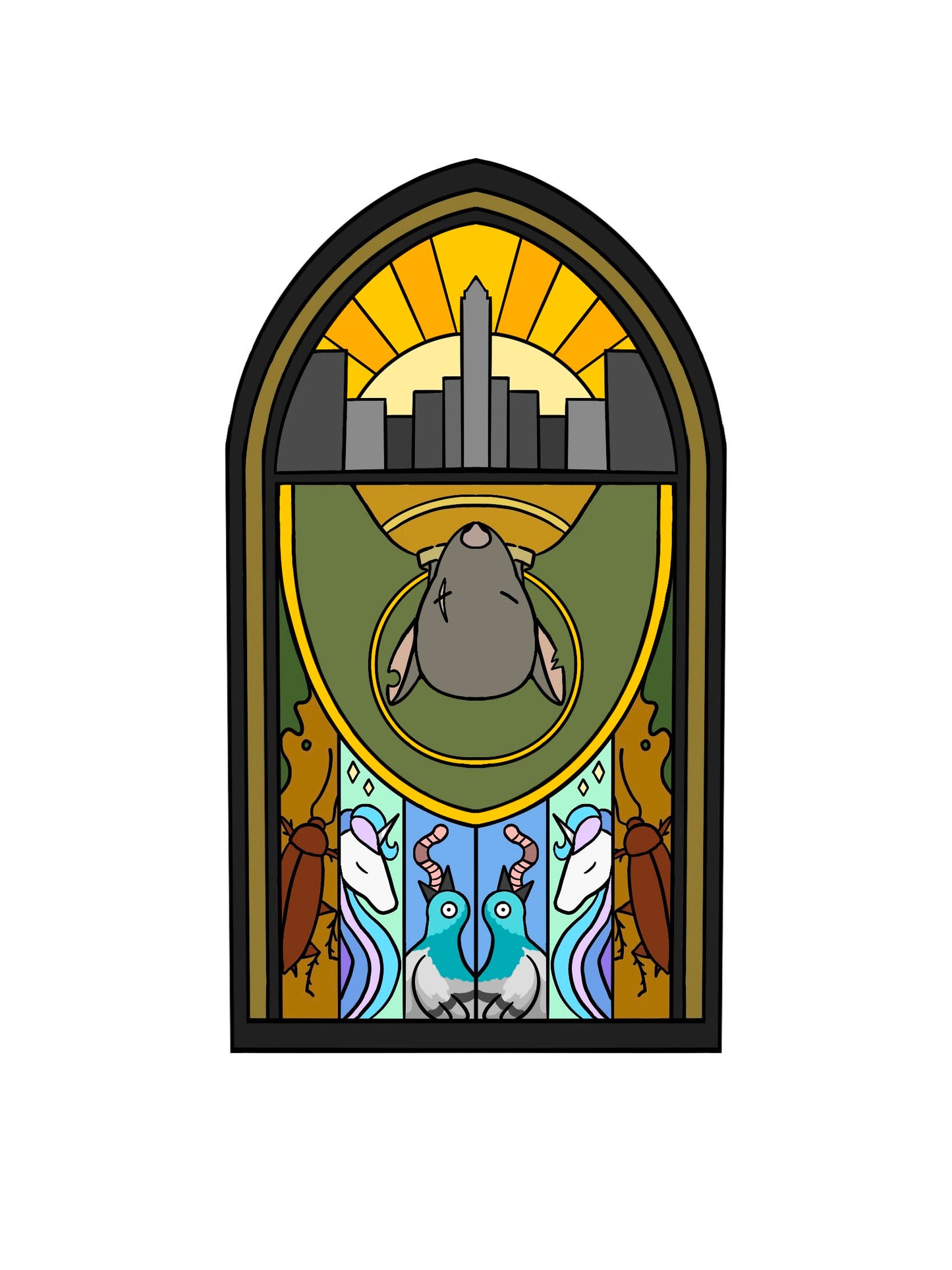 Rat Jesus Sticker